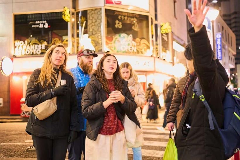 Tokyo: Shinjuku Nightlife & Secret Backstreets Walking Tour - Hanazono Shrine after sunset
