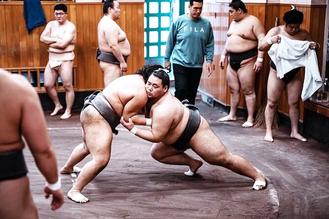 Tokyo: Sumo Morning Practice Viewing Tour at a Real Stable - The spiritual side of sumo