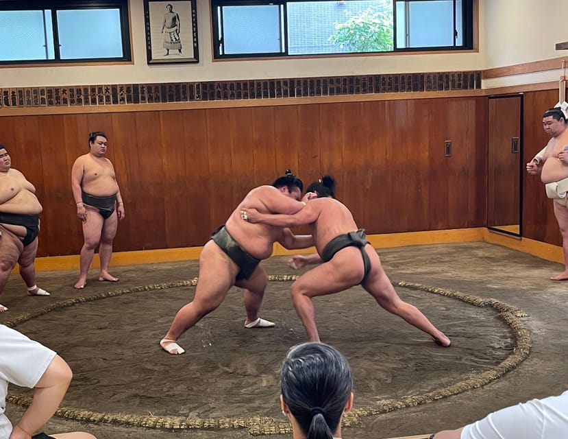 Tokyo: Sumo Morning Practice with Photo Banzuke and Guide - Inside the stable: what you will actually watch