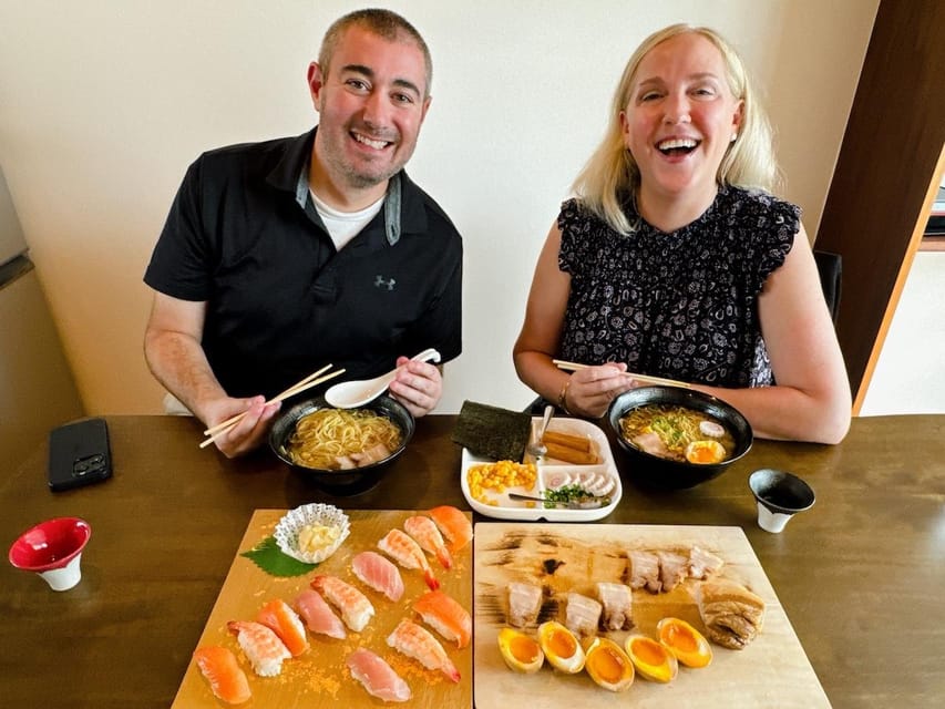 Tokyo: Sushi and Ramen Cooking Class with Sake Pairing Set - A three-hour food lesson in Tsukishima