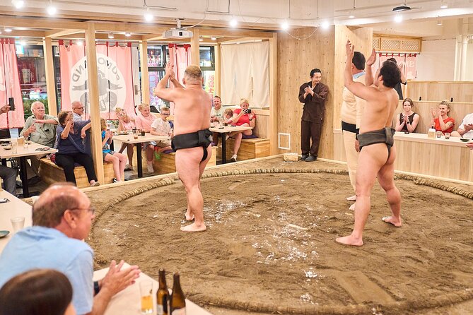 TokyoSumoShow, ChickenHotPot, and Mochi-Pounding by Pro Wrestlers - The Sumo Challenge Is the Big Family Moment